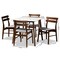Baxton Studio Richmond Mid-Century Light Grey Fabric and Walnut Brown Finished Wood 5-PC Dining Set 180-10816-11082-Zoro - alternate 8